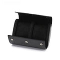 Vantier Premium Black Leather Watch Case – 2 Slots