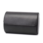 Vantier Premium Black Leather Watch Case – 2 Slots