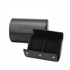 Vantier Premium Black Leather Watch Case – 2 Slots