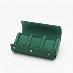 Vantier Premium Green Leather Watch Case – 3 Slots