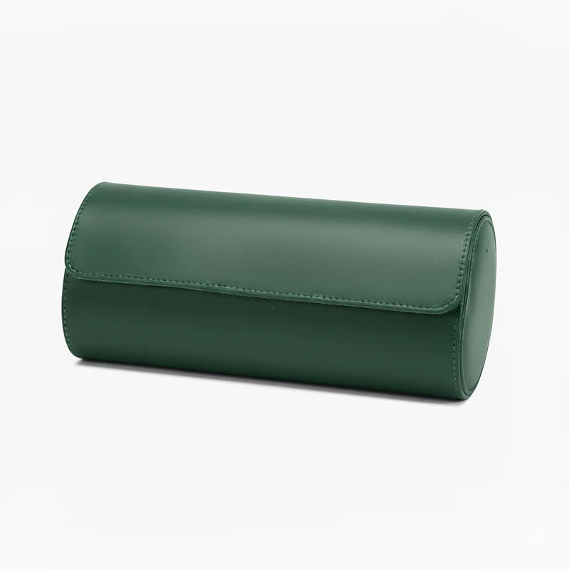 Vantier Premium Green Leather Watch Case – 3 Slots