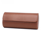 Vantier Premium Brown Leather Watch Case – 3 Slots