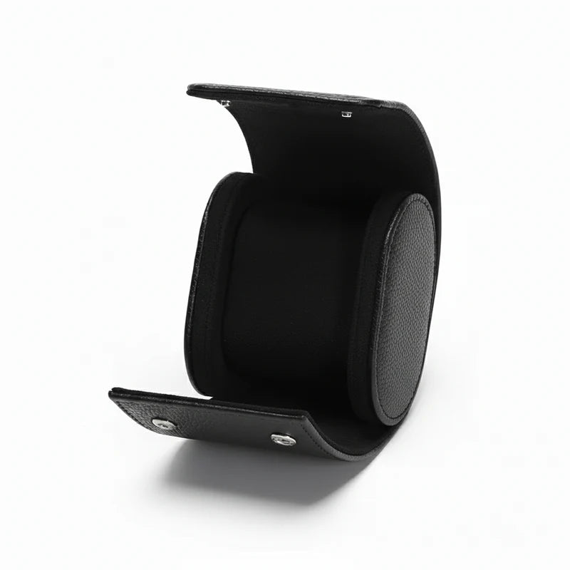 Vantier Premium Black Leather Watch Case – 1 Slot