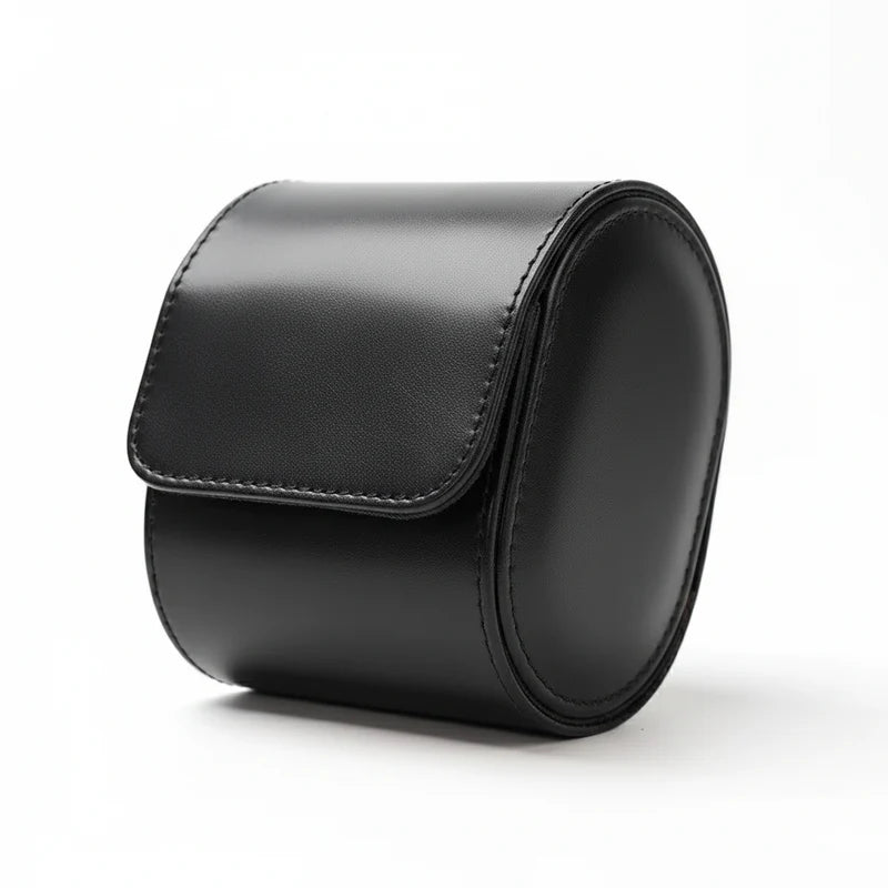 Vantier Premium Black Leather Watch Case – 1 Slot