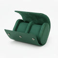 Vantier Premium Green Leather Watch Case – 2 Slots
