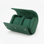 Vantier Premium Green Leather Watch Case – 2 Slots