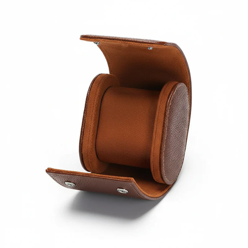 Vantier Premium Brown Leather Watch Case – 1 Slot
