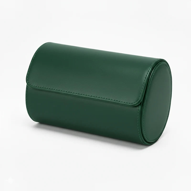 Vantier Premium Green Leather Watch Case – 2 Slots